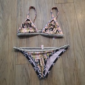 Victoria's Secret Multicolor Orange Bikini Set